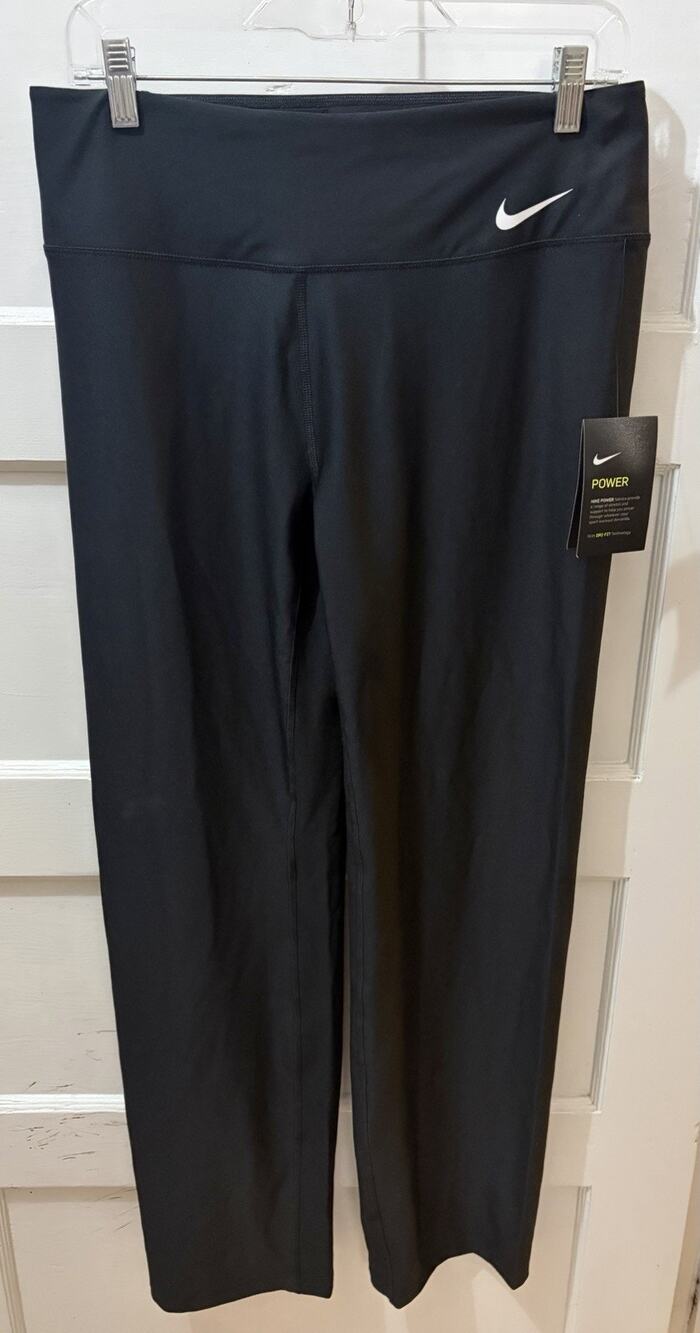X-17 Nike Womens Black Solid Dri Fit Training Pants Large 933832 010 $55
